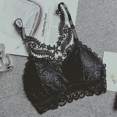 

Lace beauty back sports underwear female tube top wrapped chest type rimless bra student high school girl sling