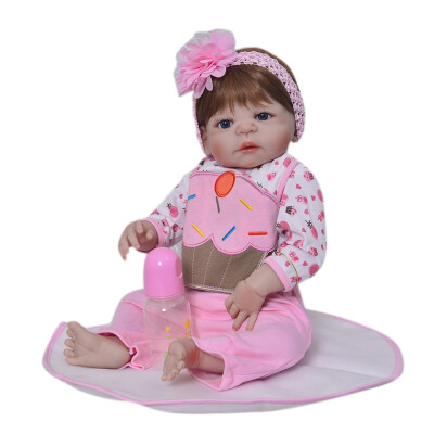 

New 23 Full Body Silicone Reborn Baby Dolls Toy Realistic Baby Reborn Girl Babies Doll Children Christmas Gift Brinquedos