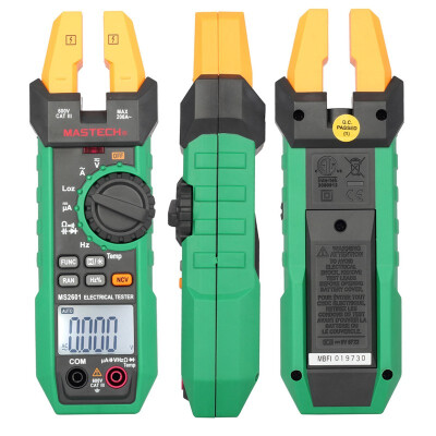 

Mastech MS2601 Fork Type Digtial Clamp Meter for ACDC Voltage Current Measurmnet with NCV ohm Cap Freq Test