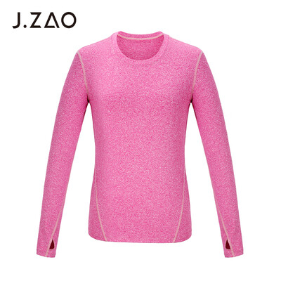 

Beijing Tokyo made JZAO ladies sports long-sleeved T-shirt vitality dynamic color sports T-shirt pink M