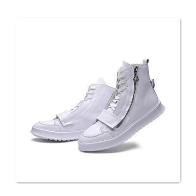 

2018 trend wild casual shoes hip hop shoes personality white middle shoes high mens British wind tool shoes