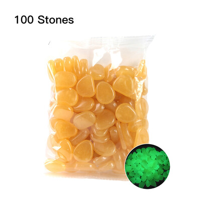 

100pcsBag Luminous Pebbles Glow in the Dark Stones Home Fish Tank Outdoor Decor Garden Walkway