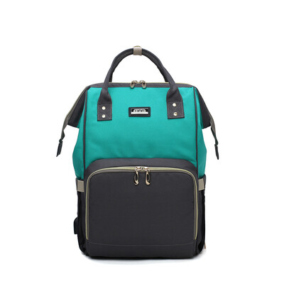

Diaper Bag Multi-Function Waterproof Travel Backpack Nappy Bags for Baby Care Large Capacity With USB charging Pot Green