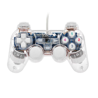 

Transparent Wired Game Joystick USB Video Game Controller PC Gamepad Joypad with LED Flashing Light