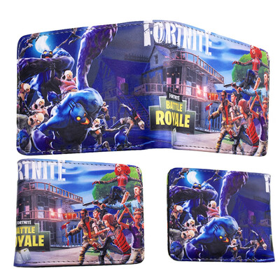 

Fortress Night Game Peripheral Purse PU Leather Embossed Short Student Wallet Birthday Gift