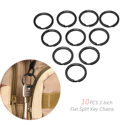 

Lixada 10PCS 1 Inch25mm Diameter Metal Flat Split Key Chains Rings for Home Car Keys Attachment