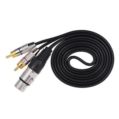 

1 XLR Female to 2 RCA Male Plug Stereo Audio Cable Connector Y Splitter Wire Cord 5m 164ft