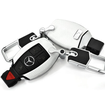 

Top Layer Leather Car Key Case For Benz GLCEBGLEGLK180L200L260L Car Key Cover Shell Car Keychain Car Styling