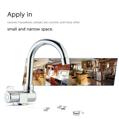 

DeckWall Mounted Rotating RV Faucet High-end Kitchen Faucet for Camper Recreational Vehicle Motorhome Travel Trailer