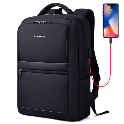 

BOWERBIRD backpack bag 156-inch business casual charging anti-theft male backpack 1185090811 black