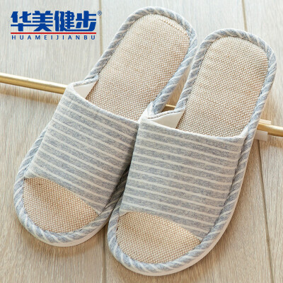 

Colorful Steps Slippers Men&women Style Sandals Linen Cotton&linen Couples Four Seasons Home Breathable Comfortable Horizontal Stripe Floor Drag Fashion Simple HM9905 Blue 40 Codes A 41 yards