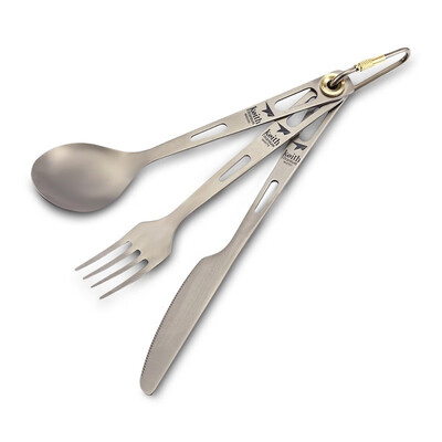 

Keith Portable Outdoor Cutlery Set Pure Titanium Knife Fork Spoon