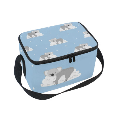 

Lunch Box Insulated Lunch Bag Large Cooler Sleeping Koala Bears On The Clouds Tote Bagfor Kids Men Women