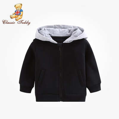 

Classic Teddy Classic Teddy childrens jacket boys&girls childrens casual jacket childrens casual sportswear new sports&leisure control - black 100