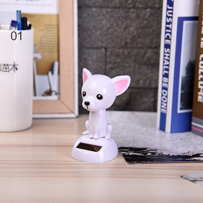 

1pcs Car accessories Ornament lovely Solar Powered Shaking Swing Head Dog cute car Dog Doll Automobile Decoration Dashboard Toy