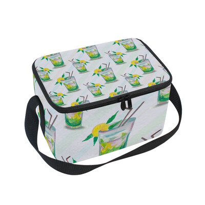 

ALAZA Lunch Box Insulated Lemon Juice Lunch Bag Large Cooler Tote Bagfor Men Women