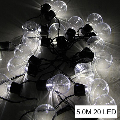 

UpperX 1pcs Solar energy Decor String Lights5M 20 LED LightsFairy Light for PatioGardenThanksgiving Transparent shell