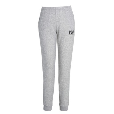 

PEAK womens trousers autumn&winter new knit plus velvet fashion feet pants sports training pants DF383072 light gray  code
