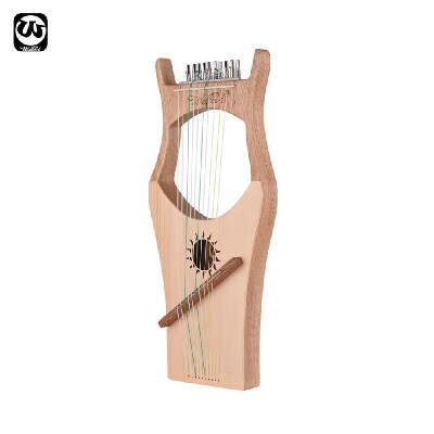 

Waltert 10-String Wooden Lyre Harp Nylon Strings Spruce Topboard Beech Wood Backboard String Instrument with Carry Bag WH03