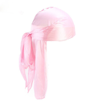 

Durag Headwear Headband Pirate Cap Women Hat Smooth Silk Nylon Cap Solid Colors