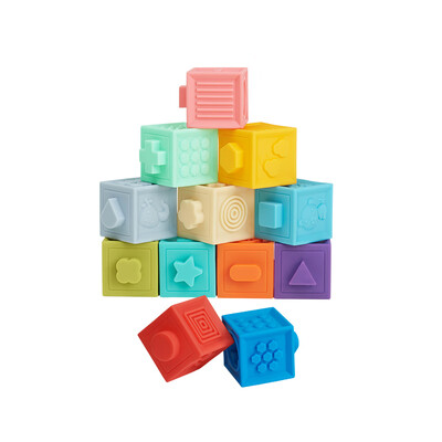 

Babycare baby soft building blocks baby 0-1 years old childrens toys digital texture soft blocks 7212