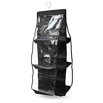 

House 6 Pockets Perspective Dust-proof Hanging Wardrobe Multi-Layer Storage Bag