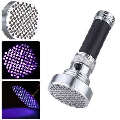 

Spots Light UV Blacklight Flashlight 100pcs LED Beads Ultraviolet Pet Cat Dog Urine Stain Detector Hunt Scorpions Authenticate Mo