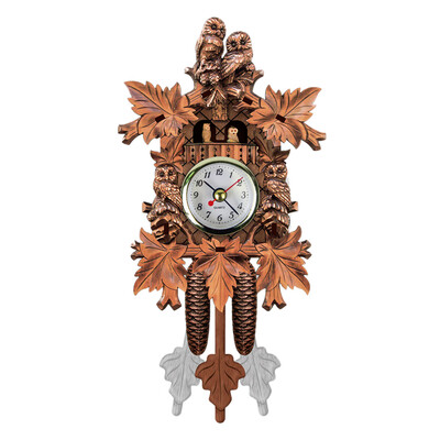 

Cuckoo Wall Clock Bird Wood Hanging Decorations for Home Cafe Restaurant Art Vintage Chic Swing Living Room Style 4