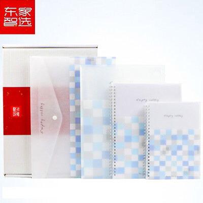 

East home wisdom Wengu wengu stationery set information book 40 pages snap file bag coil book Jingdong self-study student supplies 15 sets - gather fun square A