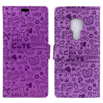 

MOONCASE Huawei Mate 20 Little Witch Leather Case - Purple