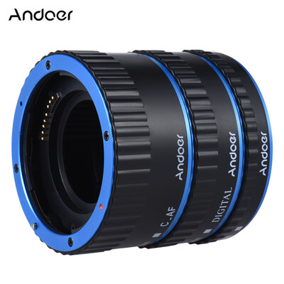 

Andoer Colorful Metal TTL Auto Focus AF Macro Extension Tube Ring for Canon EOS EF EF- 60D 7D 5D II 550D Red