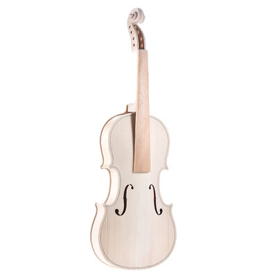 

DIY 44 Full Size Natural Solid Wood Acoustic Violin Fiddle Kit Spruce Top Maple Back Neck Ebony Wood Fingerboard Accessory Tailpi