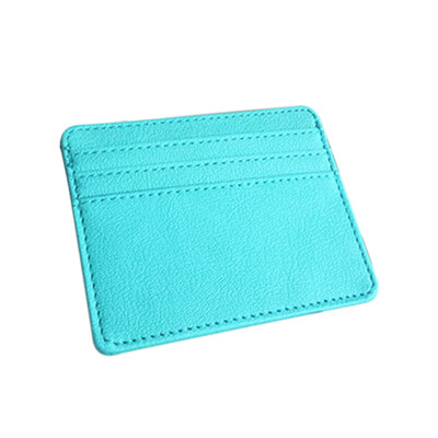 

Vintage Simple Pure Color Cowhide Bank Card Holder Practical Portable Slim Thin Pocket Wallet Gift