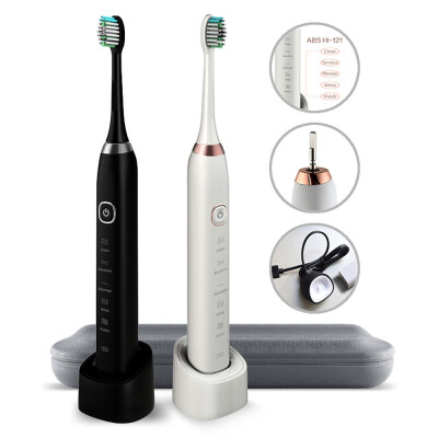 

Sonic electric toothbrush adult with Travel box high frequency vibration soft hair brush head safe waterproof Family essential