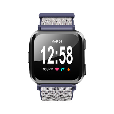 

Fitbit Versa Watch Bands 24cm Nylon Sport Loop Small Large Adjustable Closure Wrist Bands Replacement Straps for Fitbit Versa Smar