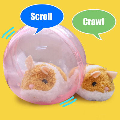 

Electric Smart Hamster Rolling Movement Automatic Obstacle Avoid Stuffed Plush Animal Kids Doll Cute Scented Toy Children Gifts St