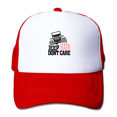 

Jeep Hair Dont Care Unisex Adjustable Mesh Baseball Caps Dad Trucker Hat