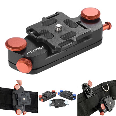 

Andoer Metal Quick Release Camera Waist Belt Strap Buckle Button Mount Clip for Canon Nikon Sony DSLR Cameras Max Load Capacity 2