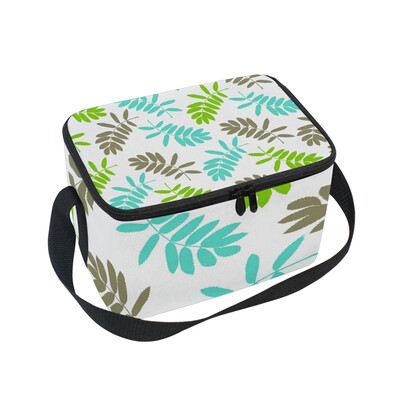 

ALAZA Lunch Box Insulated Lunch Bag Large Cooler Tote Bag Colorful Leaves Printed for Men Women Girls Boys