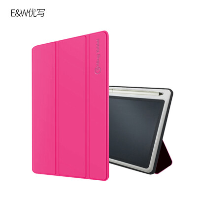 

Excellent writing E&W LCD tablet LCD blackboard childrens early education toy drawing board business tablet electronic whiteboard 10 inches with lock white with rose red leather case