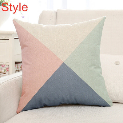 

Cotton Linen Pattern Pillow Car Sofa Pillow Cushion Lumbar Pillow 1 Piece Set 45X45CM