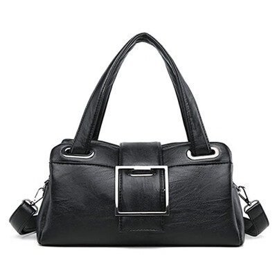 

Brand Women Casual Boston Bag 2019 Luxury Handbags Women Leather Messenger Bags Designer Ladies Crossbody Handbag New Year Gift