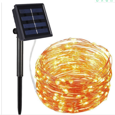 

100LED solar copper wire led led string garden waterproof light string Christmas day decoration lights