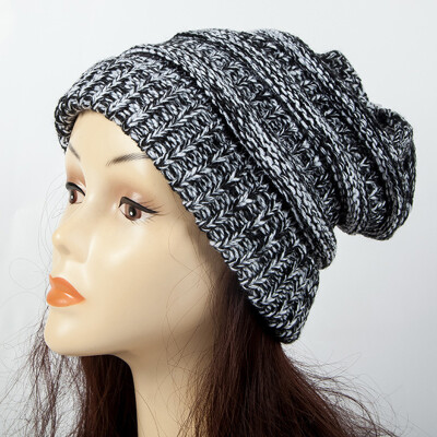 

Women Knitted Beanies Tail Hat Dome High Bun Ponytail Winter Cap Skullies Headwear