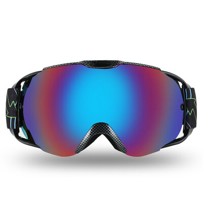 

Lixada Adult Ski Goggles Winter Snow Sports Snowboard Goggles Ventilated Anti-fog Spherical Dual Lens for Snowmobile Skiing Skatin