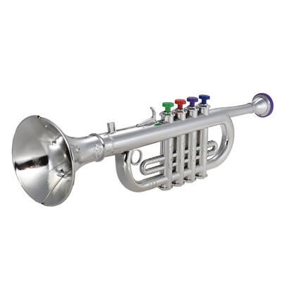 

Toy Trumpet with 4 Colored Keys Musical Instrument Gift for Kids Children