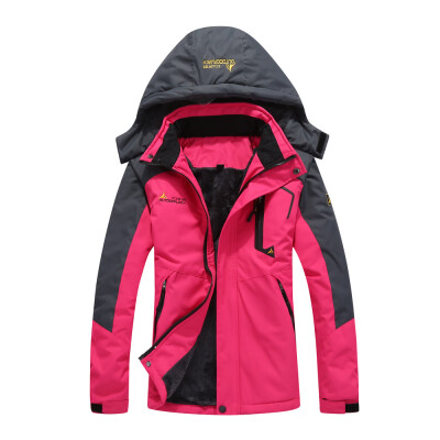 

Large Size Female Women Mountain Waterproof Ski Jacket Windproof Rain Winter Inner Fleece Waterproof Jacket Outdoor Sport Warm Bra