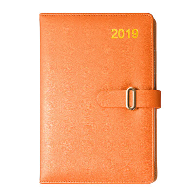 

Jinlongxing Glosen 2019 schedule this plan this calendar notebook business notebook efficiency manual student account A5 thickening diary office stationery orange 8266