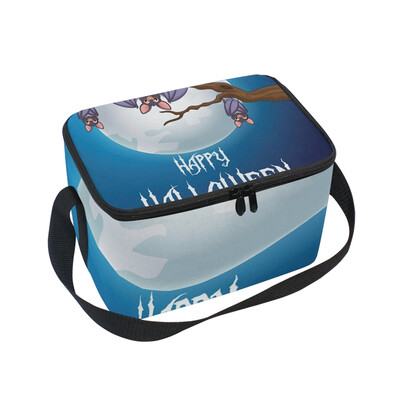 

ALAZA Lunch Box Insulated Lunch Bag Large Cooler Bat Cartoon Sleeping Tote Bag