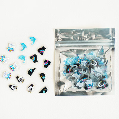 

100pcspack PVC 3D Japanese Cute Stickers Scrapbooking Journal Decorative Small Cafe Fruite Cat Stickers Flakes
